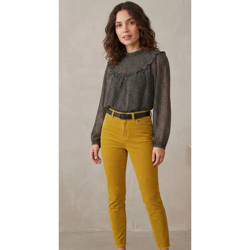 Free People We The Free Raw Hem Skinny Corduroy Pants Women's Size 27